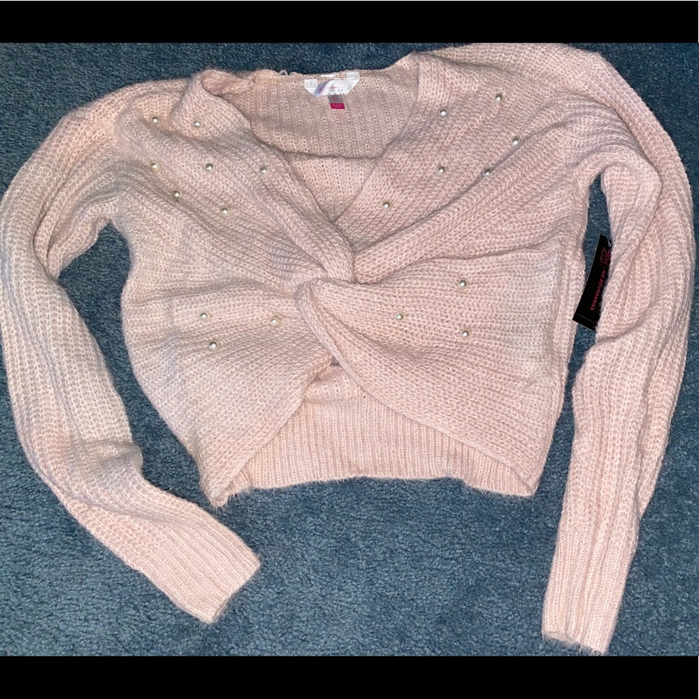 Styled crop sweater